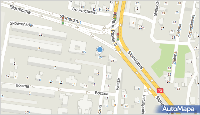 Tarnów, Graniczna, 10, mapa Tarnów