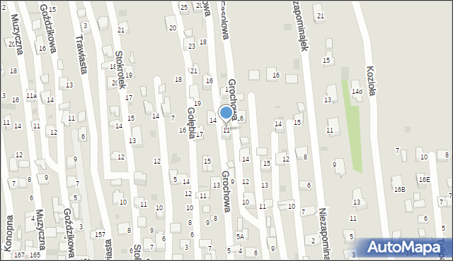Tarnów, Grochowa, 11, mapa Tarnów