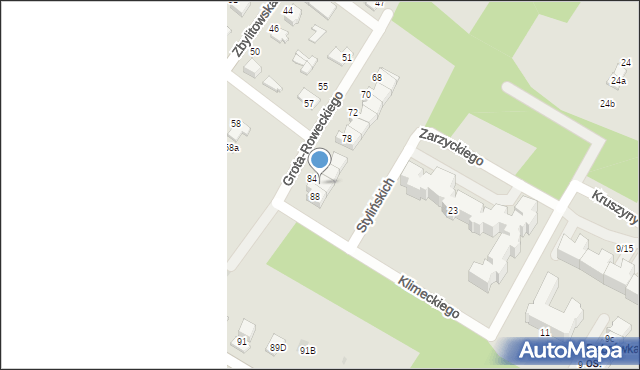 Tarnów, Grota-Roweckiego Stefana, gen., 86, mapa Tarnów