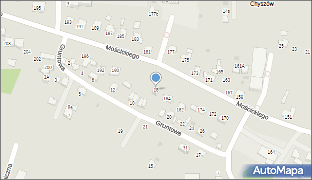 Tarnów, Gruntowa, 18, mapa Tarnów