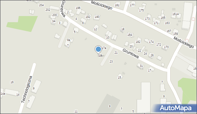 Tarnów, Gruntowa, 19a, mapa Tarnów