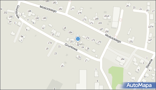 Tarnów, Gruntowa, 22, mapa Tarnów