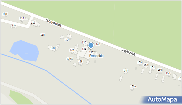 Tarnowskie Góry, Grzybowa, 136, mapa Tarnowskie Góry