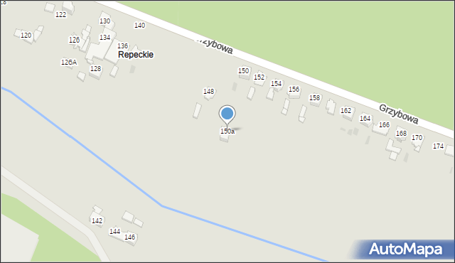 Tarnowskie Góry, Grzybowa, 150a, mapa Tarnowskie Góry