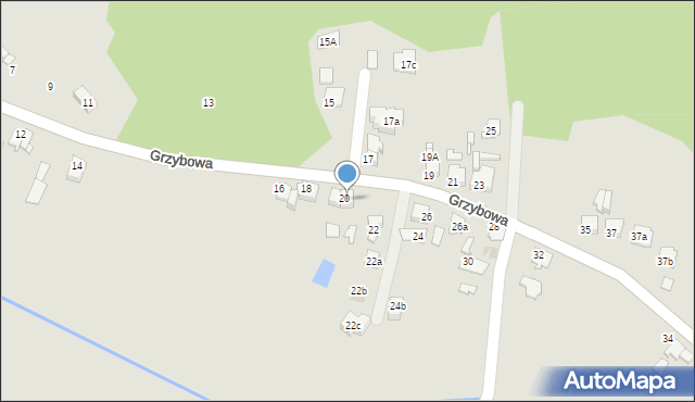 Tarnowskie Góry, Grzybowa, 20a, mapa Tarnowskie Góry