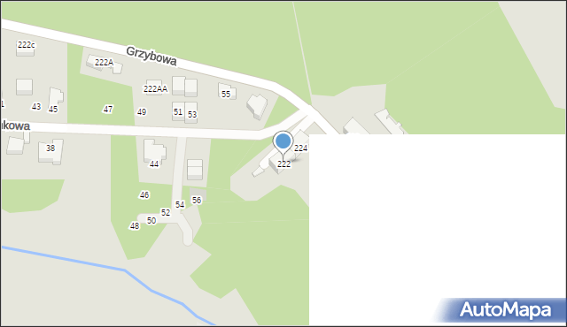 Tarnowskie Góry, Grzybowa, 222, mapa Tarnowskie Góry