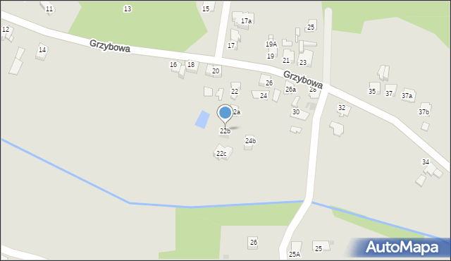 Tarnowskie Góry, Grzybowa, 22b, mapa Tarnowskie Góry