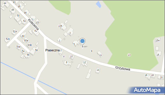 Tarnowskie Góry, Grzybowa, 7, mapa Tarnowskie Góry