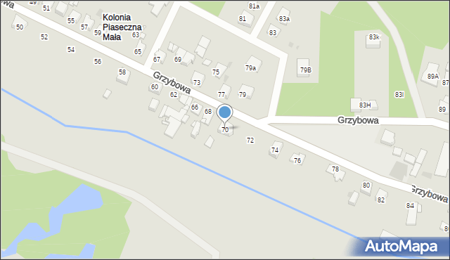 Tarnowskie Góry, Grzybowa, 70, mapa Tarnowskie Góry