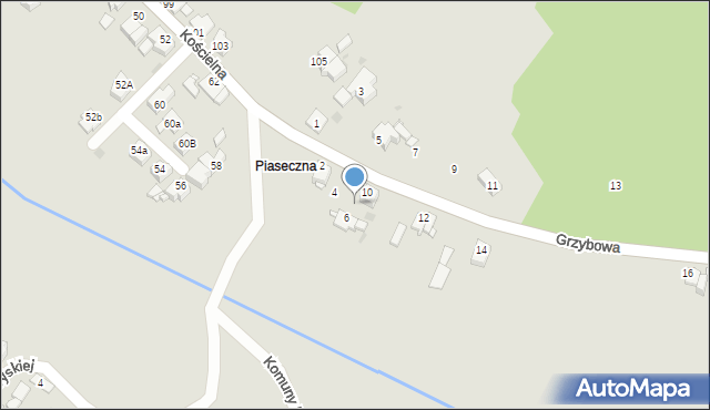 Tarnowskie Góry, Grzybowa, 8, mapa Tarnowskie Góry