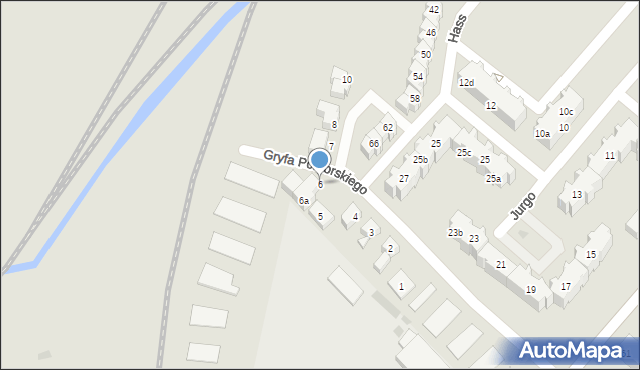 Tczew, Gryfa Pomorskiego, 6, mapa Tczew