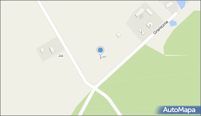 Tępcz, Graniczna, 1, mapa Tępcz