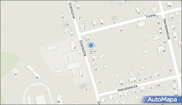 Terespol, Graniczna, 21, mapa Terespol