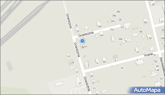 Terespol, Graniczna, 29, mapa Terespol