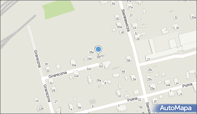 Terespol, Graniczna, 33c, mapa Terespol