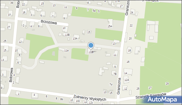 Tłuszcz, Graniczna, 11B, mapa Tłuszcz