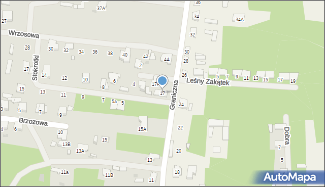 Tłuszcz, Graniczna, 17, mapa Tłuszcz