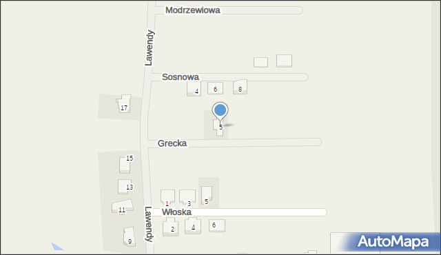 Tomaszew, Grecka, 5, mapa Tomaszew