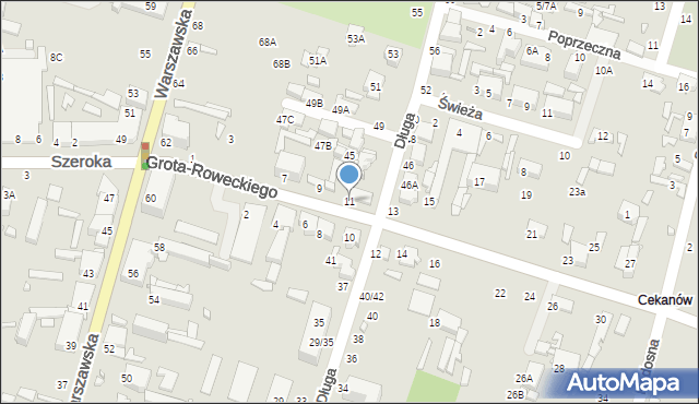 Tomaszów Mazowiecki, Grota-Roweckiego Stefana, gen., 11, mapa Tomaszów Mazowiecki