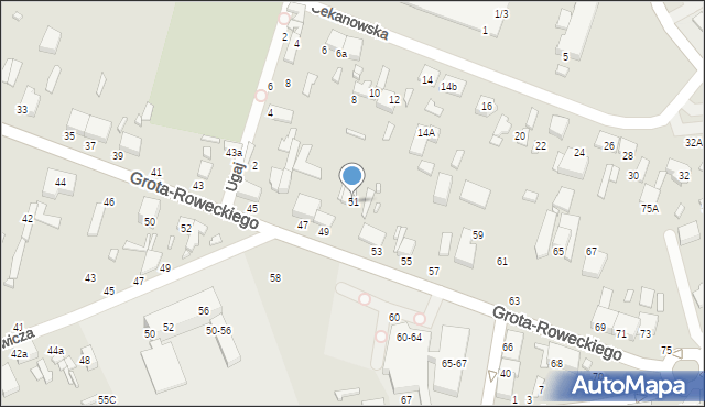 Tomaszów Mazowiecki, Grota-Roweckiego Stefana, gen., 51, mapa Tomaszów Mazowiecki