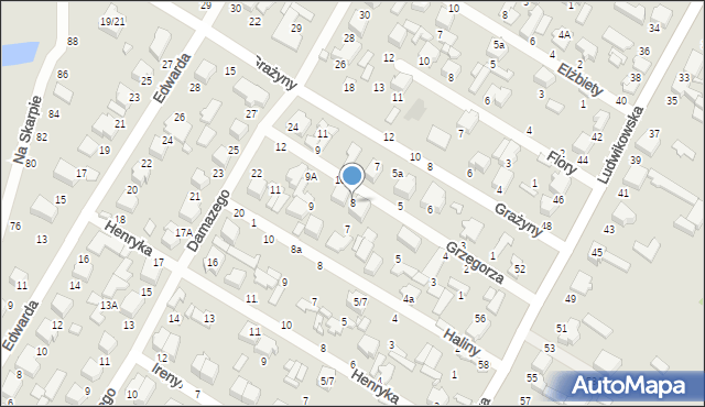 Tomaszów Mazowiecki, Grzegorza, 8, mapa Tomaszów Mazowiecki