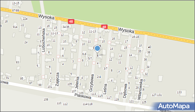 Tomaszów Mazowiecki, Grzybowa, 6, mapa Tomaszów Mazowiecki