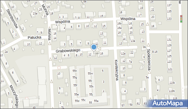 Toruń, Grabowskiego Antoniego, 14, mapa Torunia