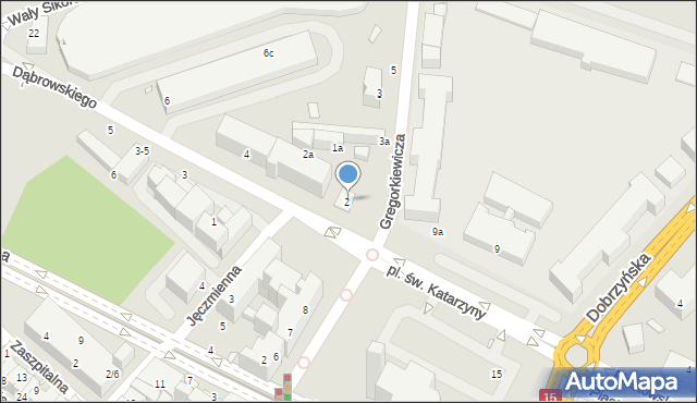 Toruń, Gregorkiewicza Kazimierza, inż. arch., 1, mapa Torunia