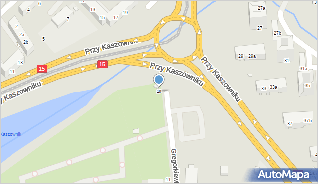 Toruń, Gregorkiewicza Kazimierza, inż. arch., 19, mapa Torunia