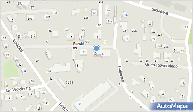 Toruń, Grota-Roweckiego Stefana, gen., 7, mapa Torunia