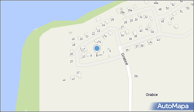 Tręby Stare, Grabce, 8, mapa Tręby Stare