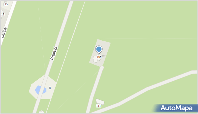 Trzciany, Granitowa, 105, mapa Trzciany