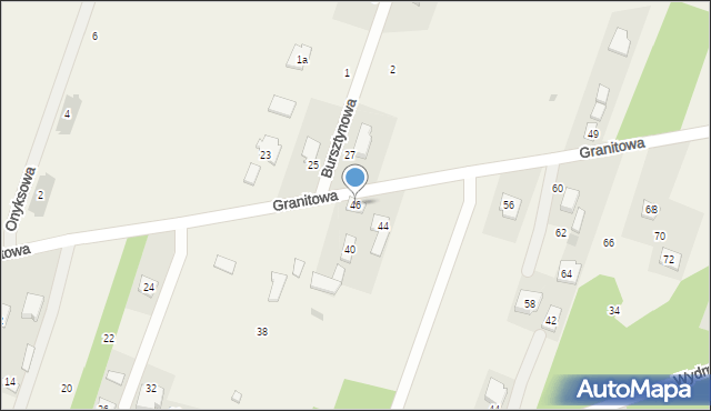 Trzciany, Granitowa, 46, mapa Trzciany