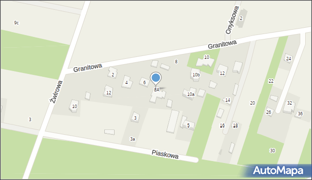 Trzciany, Granitowa, 8A, mapa Trzciany