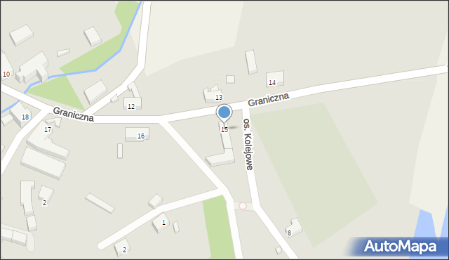 Trzciel, Graniczna, 15, mapa Trzciel