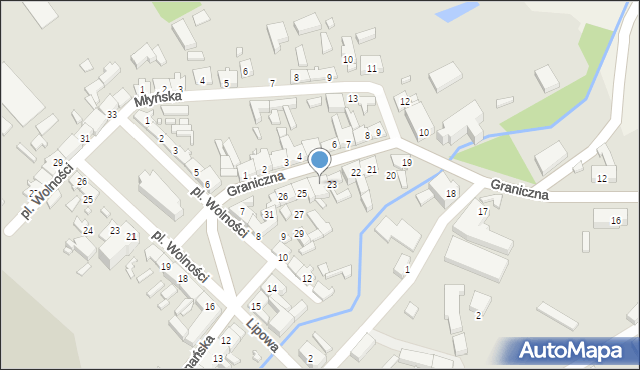 Trzciel, Graniczna, 24, mapa Trzciel