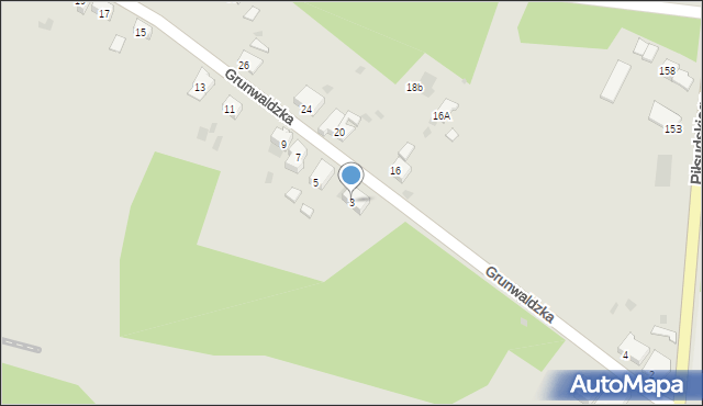 Trzebinia, Grunwaldzka, 3, mapa Trzebinia