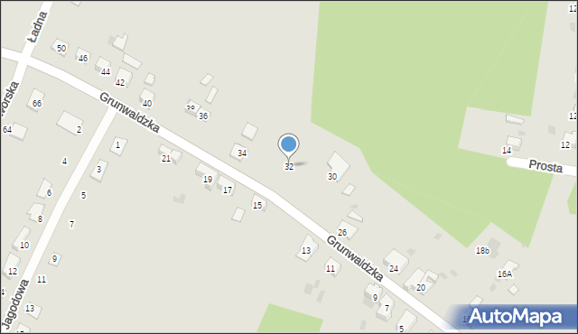 Trzebinia, Grunwaldzka, 32, mapa Trzebinia