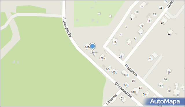 Trzebinia, Grunwaldzka, 66O, mapa Trzebinia