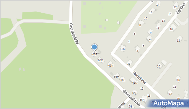 Trzebinia, Grunwaldzka, 66P, mapa Trzebinia