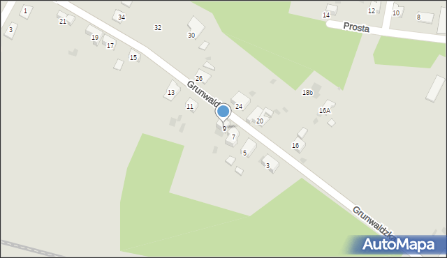 Trzebinia, Grunwaldzka, 9, mapa Trzebinia