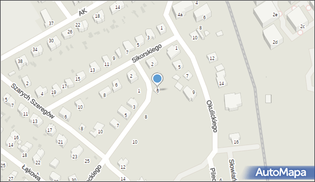 Trzebnica, Grota-Roweckiego Stefana, gen., 6, mapa Trzebnica
