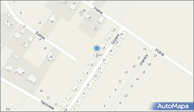 Tuchom, Grzeni, 13, mapa Tuchom