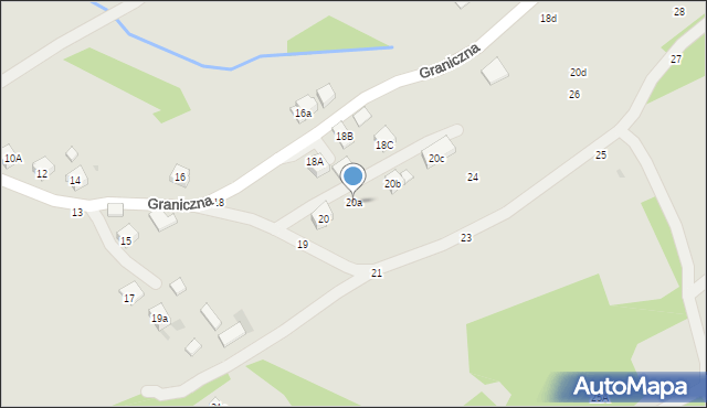 Tuchów, Graniczna, 20a, mapa Tuchów