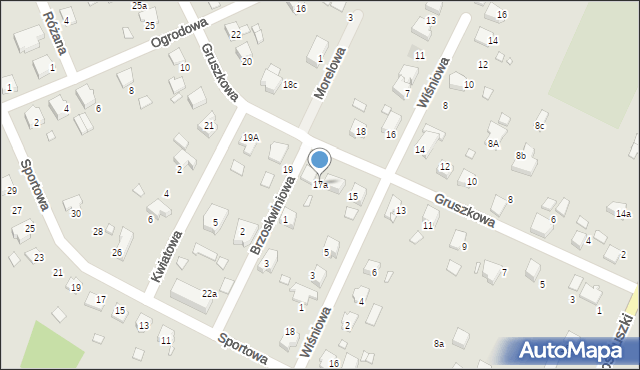 Tułowice, Gruszkowa, 17a, mapa Tułowice