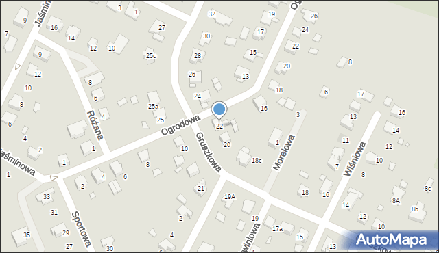 Tułowice, Gruszkowa, 22, mapa Tułowice