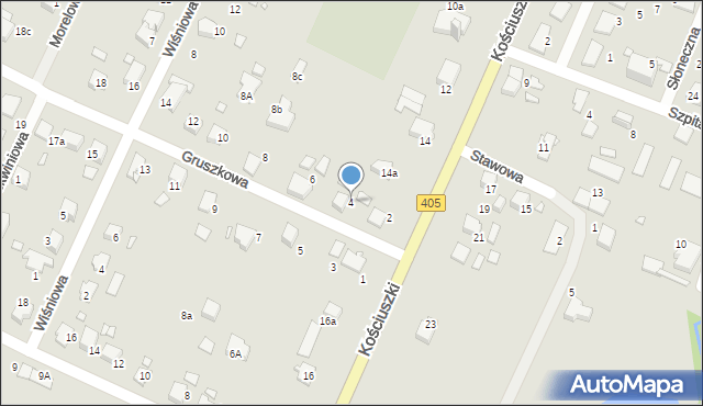 Tułowice, Gruszkowa, 4, mapa Tułowice