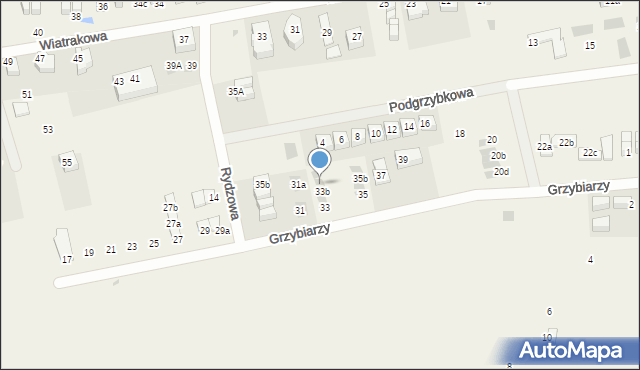 Tupadły, Grzybiarzy, 33c, mapa Tupadły