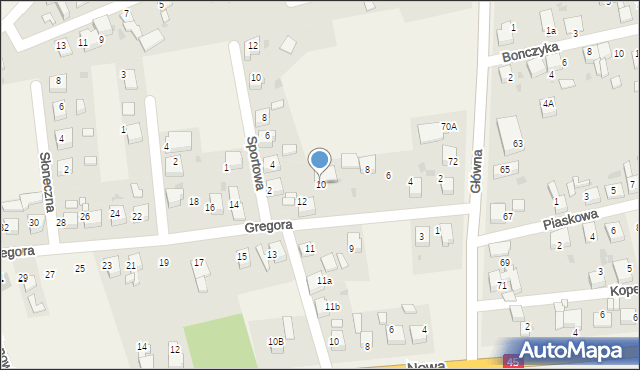 Tworków, Gregora Józefa, ks., 10, mapa Tworków