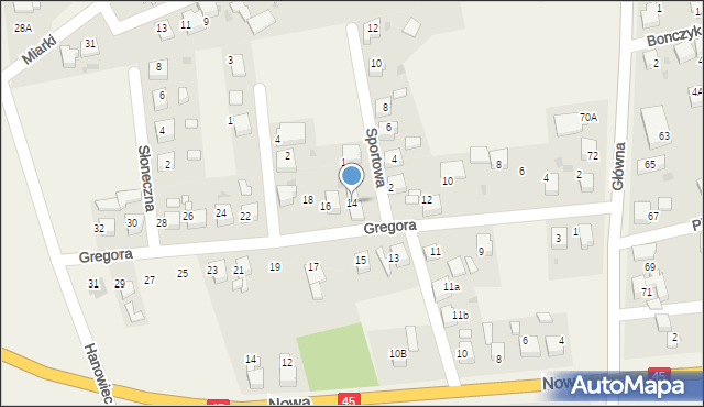 Tworków, Gregora Józefa, ks., 14, mapa Tworków